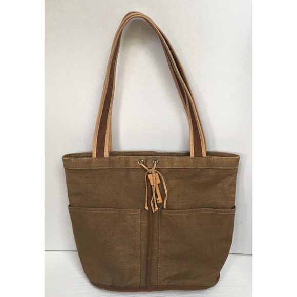 Fossil Handbags - Canvas Fossil Bag with Leather Details